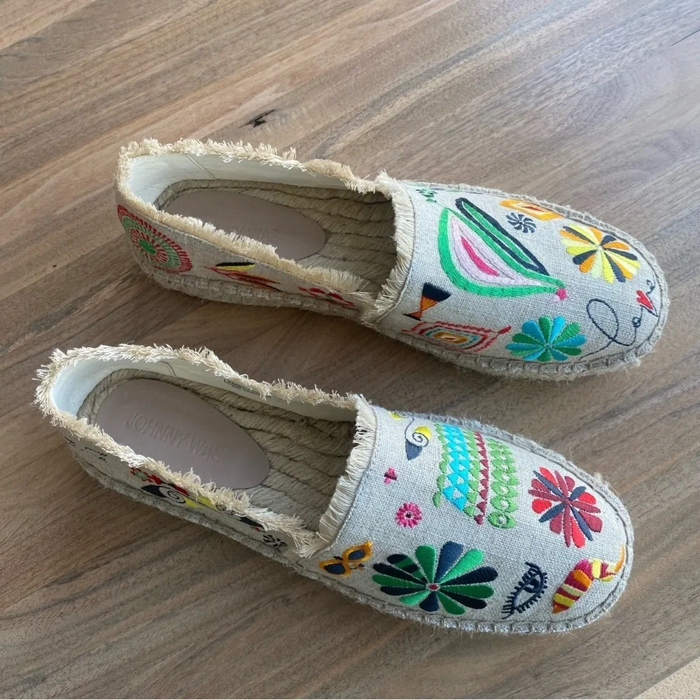 NWOT JOHNNY WAS PARKER ESPADRILLE, Size 8,5
